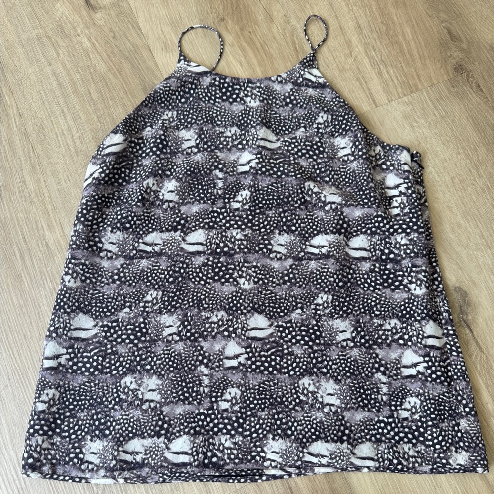 Jcrew Silk Feather Pattern Tank 0